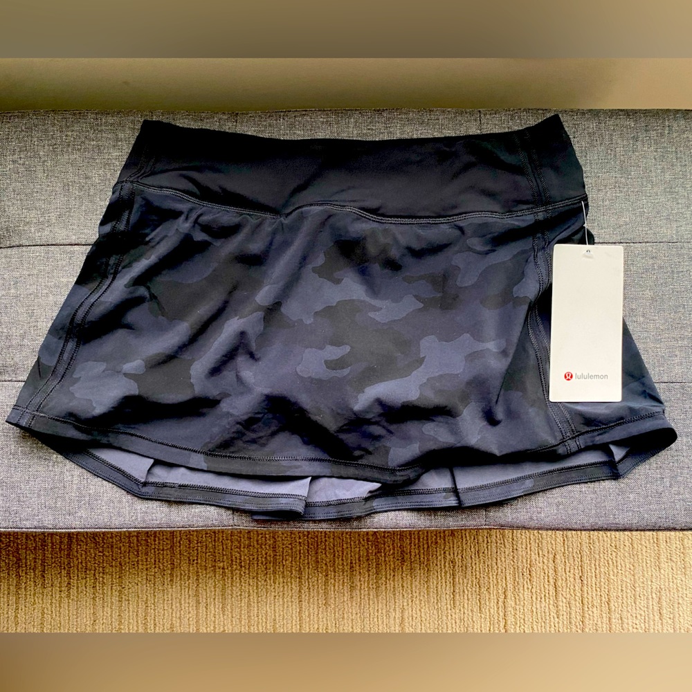lululemon athletica Black Camo Athletic Skirt